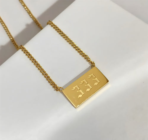 Angel Guidance Block Necklace